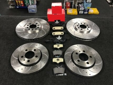 For Mitsubishi Lancer Evo 6 7 8 9 Front &Rear Drilled Grooved Brake Discs & Pads