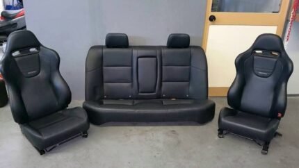 Original Recaro Front and Rear Leather Seats for Mitsubishi Lancer Evo 8 .